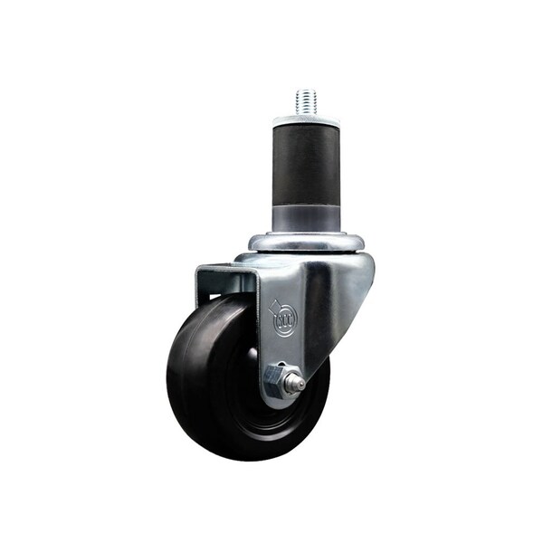 3'' Hard Rubber Wheel Swivel 1-5/8'' Expanding Stem Caster